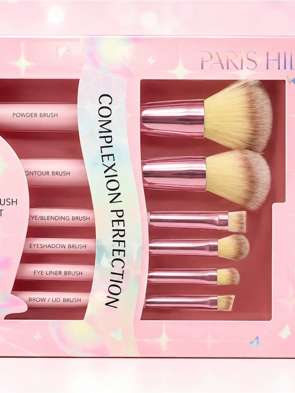 Paris Hilton Complexion Perfection 6 Pc Makeup Brush & Sponge Set New